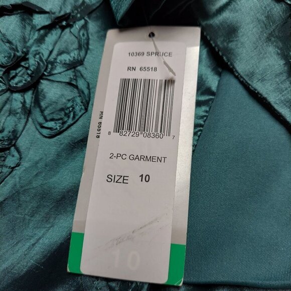 Patra Women's 2-Piece Taffeta and Chiffon Formal Gown w/Bolero Jacket - Picture 12 of 13